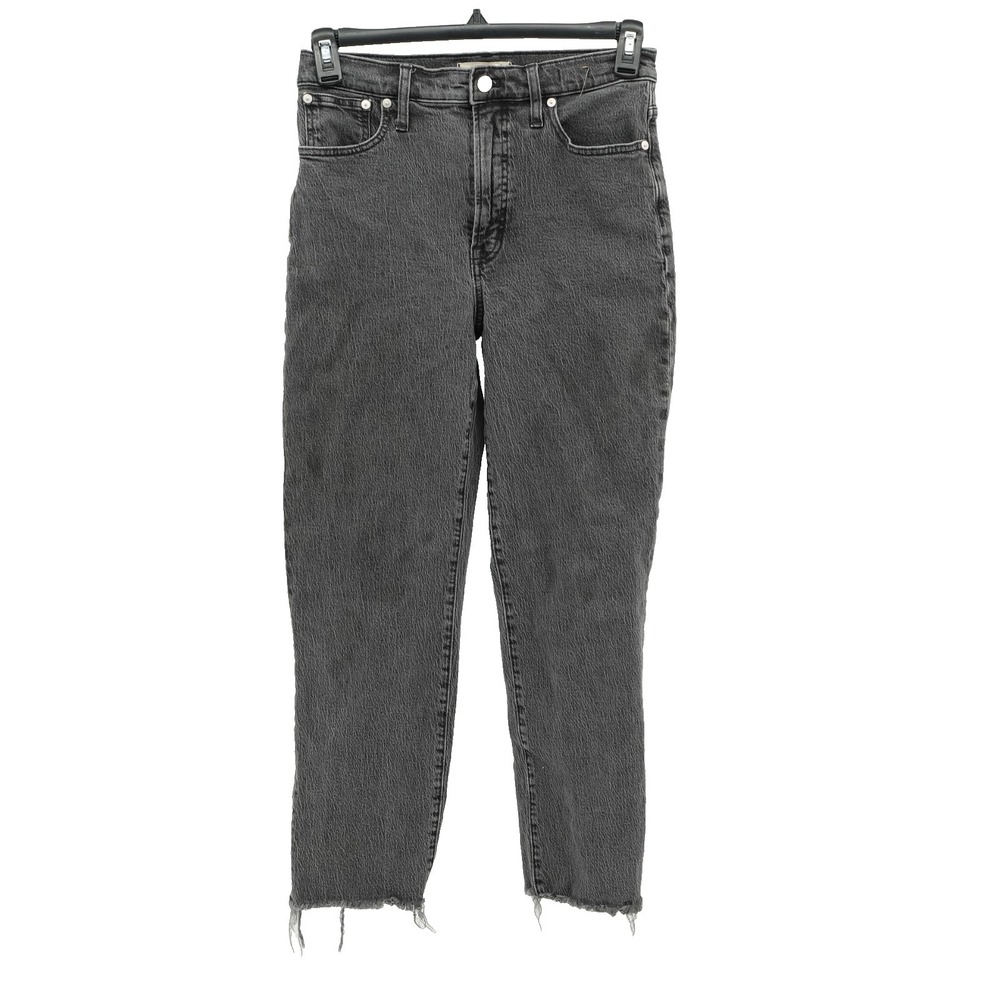 Madewell Denim Jeans SZ 28 Perfect Vintage Straight Frayed Hem Classic Casual